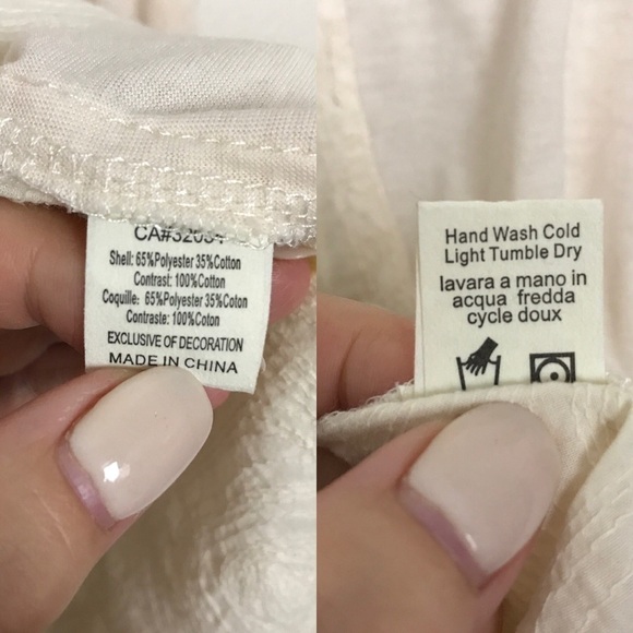 Anthro | One September Cream Top Dotted Swiss S - Picture 8 of 8